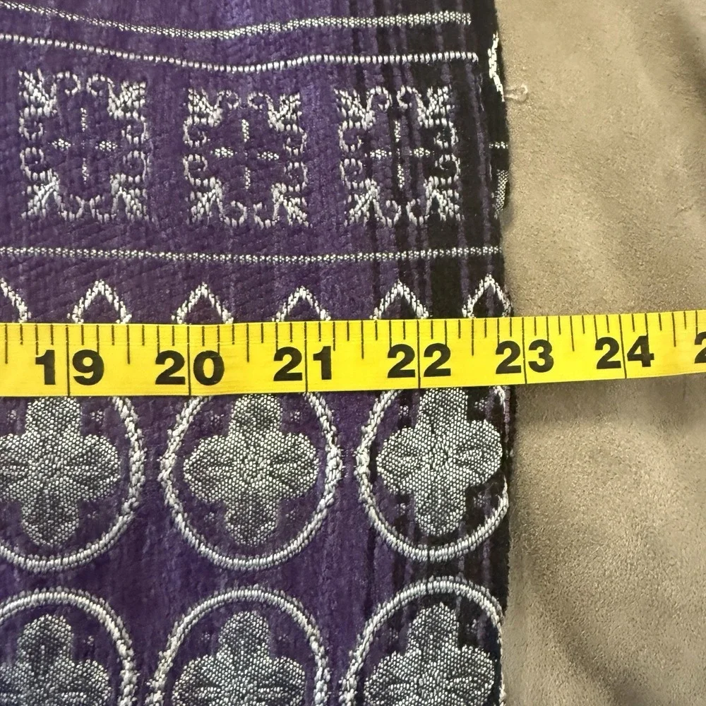 Womens Purple Geometric Textured‎ Patchwork Blazer Jacket S Tapestry